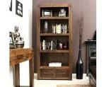 Solid Teak 2 Drawer Bookcase