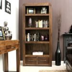Solid Teak 2 Drawer Bookcase