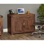Teak Hidden Home Office Desk
