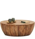 Drum Coffee Table in Natural Finish - Image 4