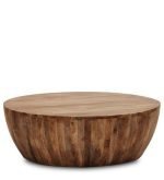 Drum Coffee Table in Natural Finish - Image 5