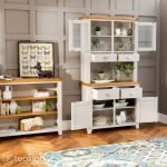 TeakLab Grey Painted Glazed Crockery Unit - Image 4