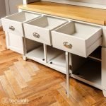 TeakLab Grey Painted Large Glazed Crockery Unit - Image 6