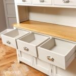 TeakLab Grey Painted Large Glazed Crockery Unit - Image 8