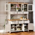 TeakLab Grey Painted Large Glazed Crockery Unit - Image 5