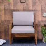 Teak Wood Single Seater Sofa