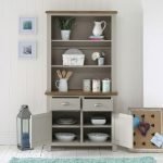 Teak Grey Painted Medium Crockery Unit - Image 3