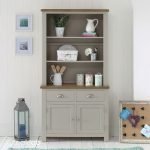 Teak Grey Painted Medium Crockery Unit - Image 2