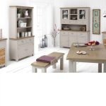 Teak Grey Painted Medium Crockery Unit - Image 8