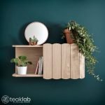 Teak Wall Mounted Shelf 29 inches