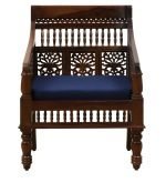 Teak Wood Handcrafted One Seater Sofa - Image 2