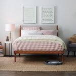 Teak Wood Modern Bed Upholstered Headboard - Image 6