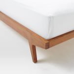 Teak Wood Modern Bed Upholstered Headboard - Image 10
