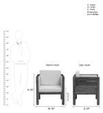 Teak Wood One Seater Sofa - Image 4