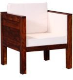 Teak Wood One Seater Sofa - Image 5