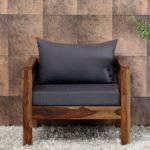 Teak Wood Single Seater Sofa