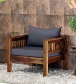 Teak Wood Single Seater Sofa - Image 5