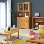 Indian Solid Teak Glazed Crockery Unit - Image 2