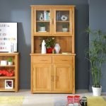 Indian Solid Teak Glazed Crockery Unit - Image 3