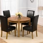 Solid Teak Round Dining Table Set