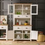 TeakLab Cream Painted Glazed Crockery Unit - Image 3