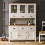 TeakLab Cream Painted Large Glazed Crockery Unit - Image 4