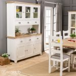 TeakLab Cream Painted Large Glazed Crockery Unit - Image 6