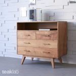 Teak Chest of 4 Drawers Cabinet - Image 2