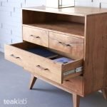Teak Chest of 4 Drawers Cabinet - Image 3