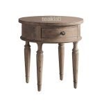 Teak Wood Round Side Table - Image 2