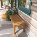 Teak Wood Outdoor Backless Bench - Image 4