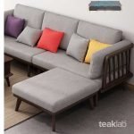 Teak Wood Linear Sectional Sofa Set - Image 6