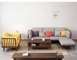 Teak Wood Linear Sectional Sofa Set - Image 2