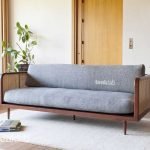 Teak Wood Cane Sofa Mid Century 3 Seater Sofa