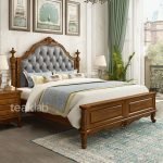 Antique Style Teak Wood Carving Bed