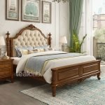 Antique Style Teak Wood Carving Bed - Image 10