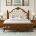 Antique Style Teak Wood Carving Bed - Image 5