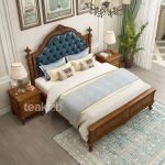 Antique Style Teak Wood Carving Bed - Image 6