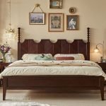 Luxurious Solid Teak Wood Bed with Classic Elegance - Image 2