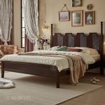 Luxurious Solid Teak Wood Bed with Classic Elegance - Image 10