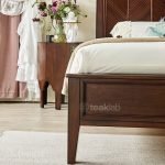 Luxurious Solid Teak Wood Bed with Classic Elegance - Image 9