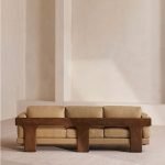 Solace Mid-Century Sofa with Sculpted Teak Wood Frame - Image 4