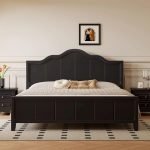 Modern Classic: Curved Headboard Teak Bed Frame - Image 2