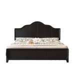 Modern Classic: Curved Headboard Teak Bed Frame - Image 3