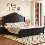 Modern Classic: Curved Headboard Teak Bed Frame