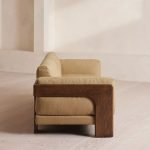 Solace Mid-Century Sofa with Sculpted Teak Wood Frame - Image 5
