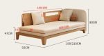 Teak Wood Sofa Cum Bed with Modern Minimalist Design - Image 10