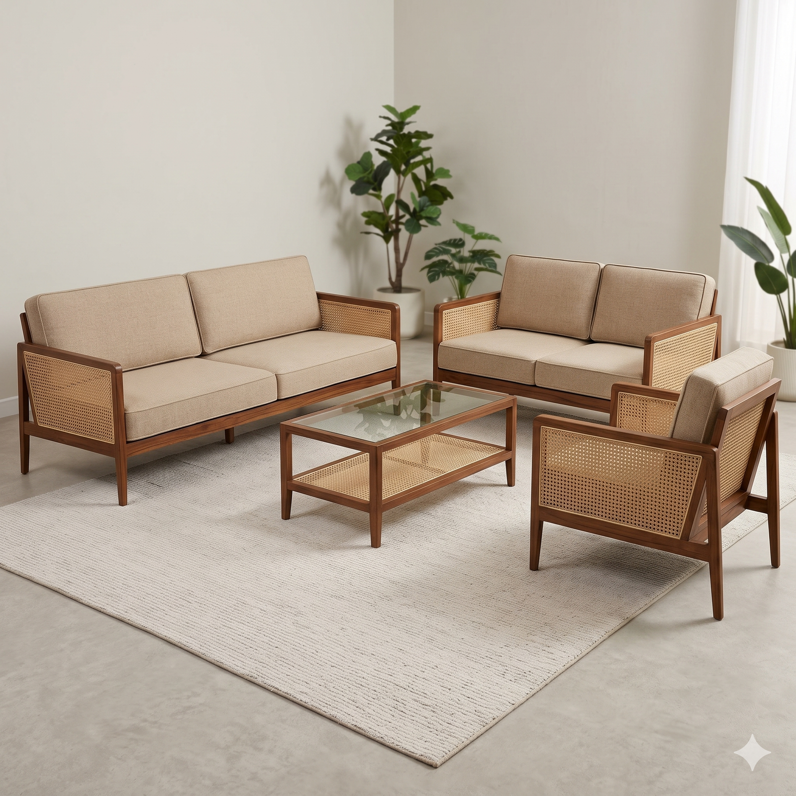 Teak wood sofa with rattan teak wood sofa with rattan